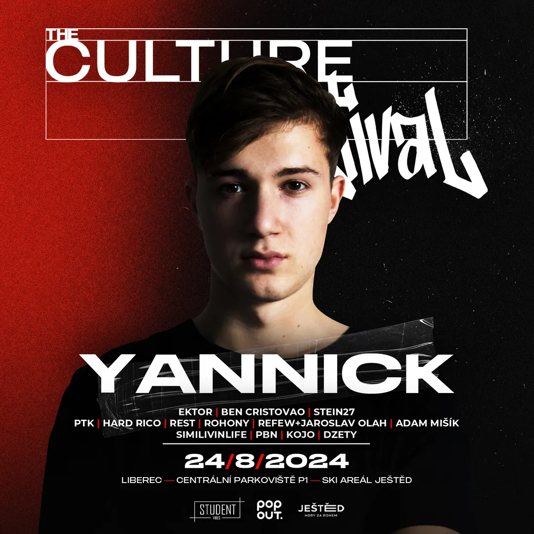 DJ Yannick na plakátu The Culture Festivalu