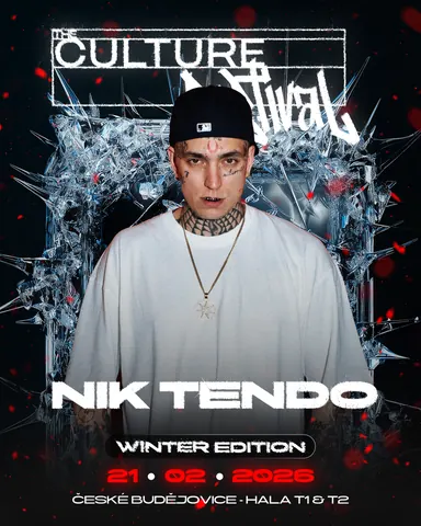 Nik Tendo — plakát The Culture Winter 2026 — České Budějovice