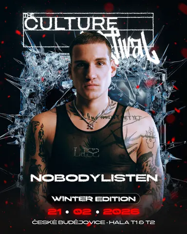 NobodyListen — plakát The Culture Winter 2026 — České Budějovice
