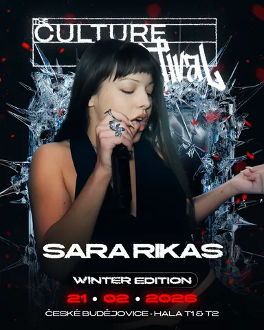 Sara Rikas — plakát The Culture Winter 2026 — České Budějovice